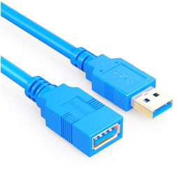 山泽 UK 650 USB 3.0高速延长线 5米蓝色线材，为电脑扩展注入强劲动力